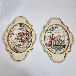 Vintage Hollywood Regency Frames Frame oval Rocco embellished large wood resin?